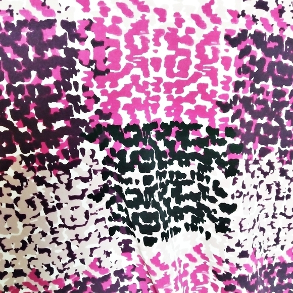 Eliza J Purple and Black Dotted Check Print Quarter Sleeve Gathered Dress - Picture 5 of 9